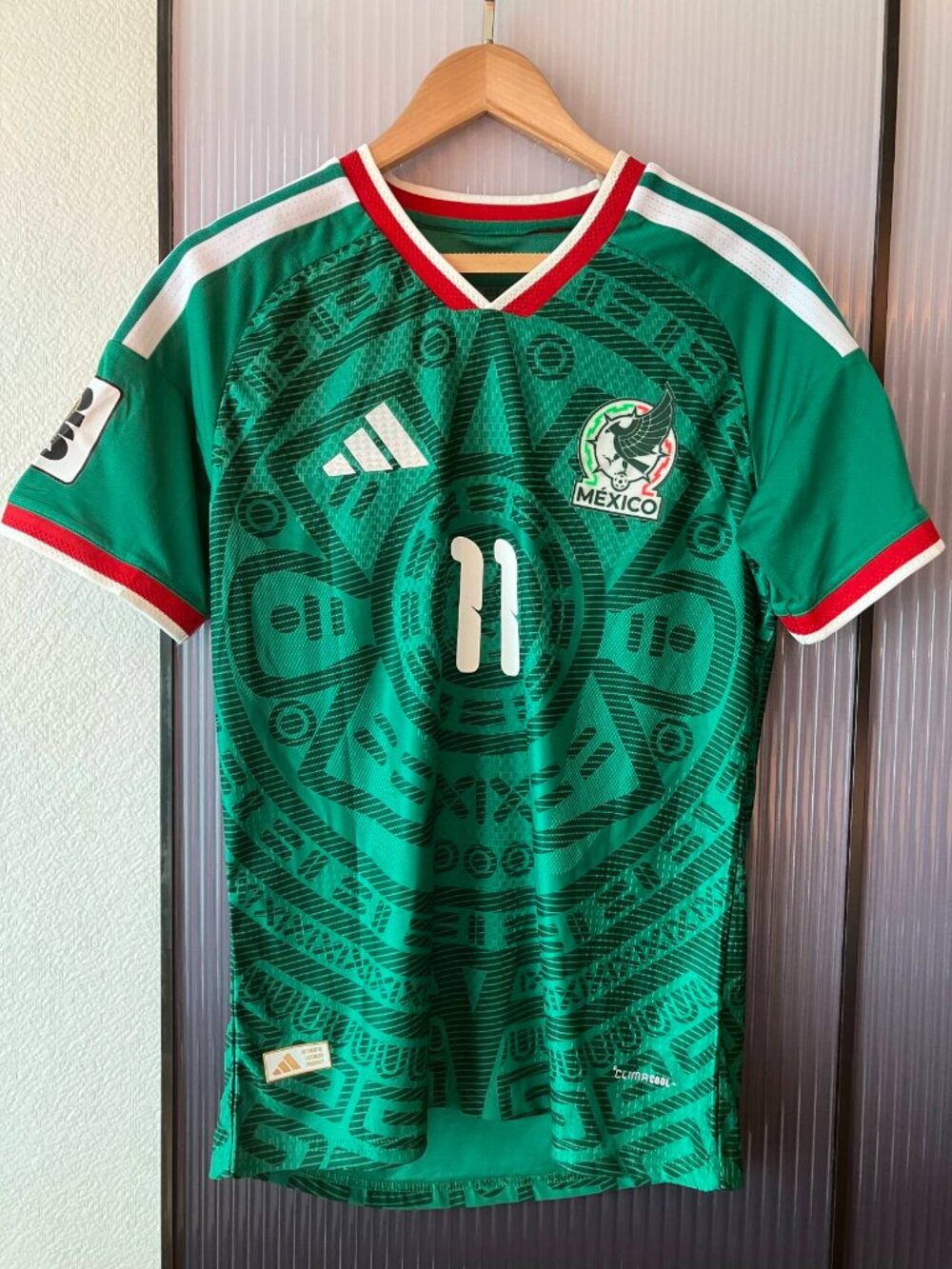 Adidas Mexico Green Soccer Jersey Size M S.Gimenez #11 Short Sleeve Top